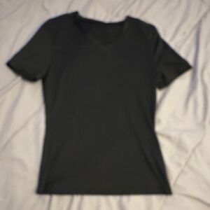 Classic Black V-Neck Women's Top